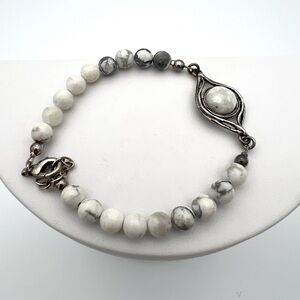 Didae Shablool Israel Howlite Bead 925 Sterling Silver Protection Bracelet